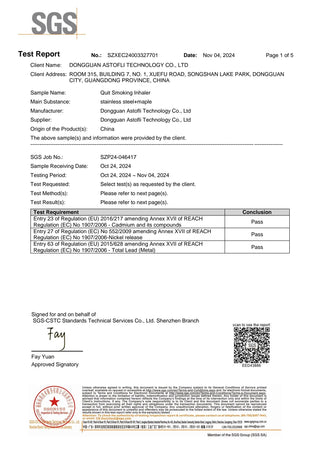 Tested by SGS - Report  No. SZXEC24003327701